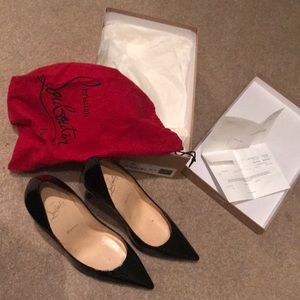 Black patent leather Christian Louboutin stiletto